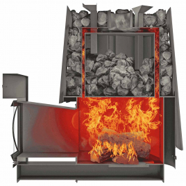 Дровяная банная печь GrillD Cometa 350 Vega Window Max Pro