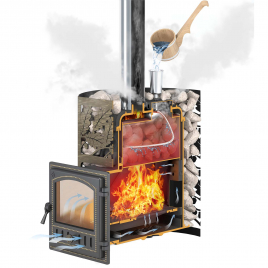 Дровяная печь Эверест 24 Лёгкий пар (280)