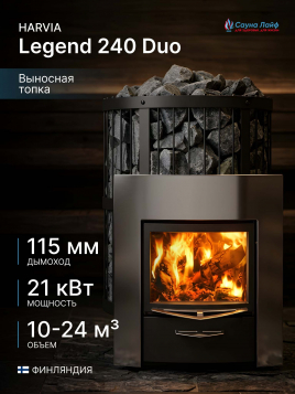 Дровяная печь Harvia Legend 240 Duo