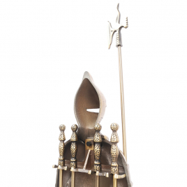 Набор каминный D98051AGK Рыцарь большой (4 предмета, 110 см, античное золото/черный), на подставке