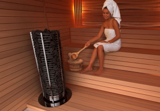 Печь для сауны Sawo Tower TH5-90NS-P круглая, 9 кВт
