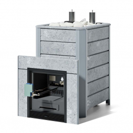 Печь ИзиСтим Ялта 35 К/2024 в облицовке из камня